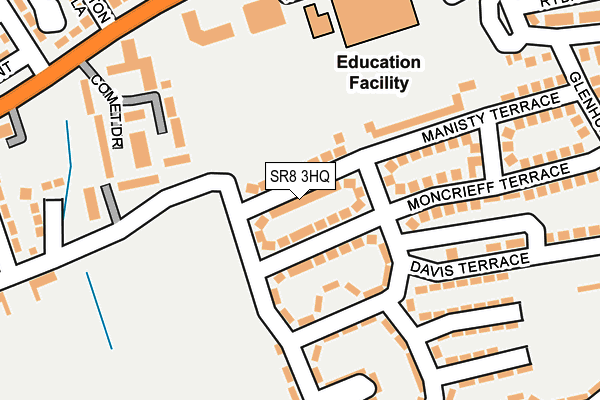 SR8 3HQ map - OS OpenMap – Local (Ordnance Survey)