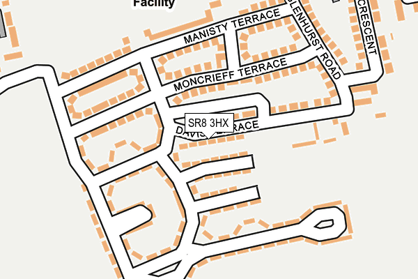 SR8 3HX map - OS OpenMap – Local (Ordnance Survey)