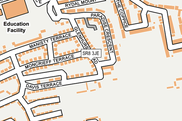 SR8 3JE map - OS OpenMap – Local (Ordnance Survey)