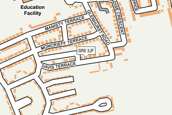 SR8 3JF map - OS OpenMap – Local (Ordnance Survey)