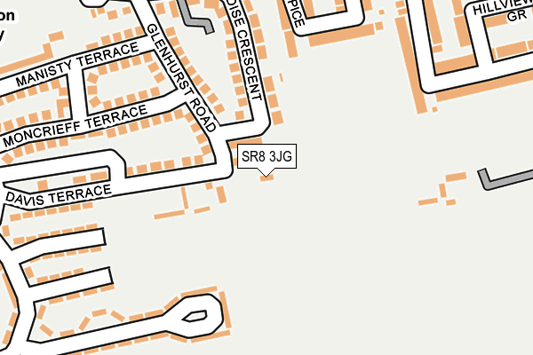SR8 3JG map - OS OpenMap – Local (Ordnance Survey)
