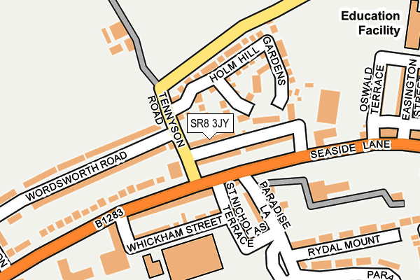 SR8 3JY map - OS OpenMap – Local (Ordnance Survey)