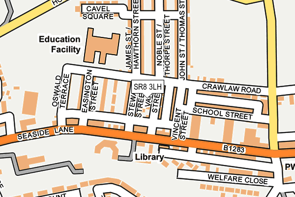 SR8 3LH map - OS OpenMap – Local (Ordnance Survey)