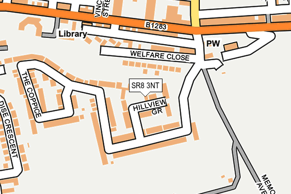 SR8 3NT map - OS OpenMap – Local (Ordnance Survey)