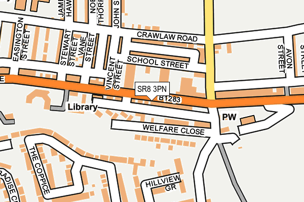 SR8 3PN map - OS OpenMap – Local (Ordnance Survey)