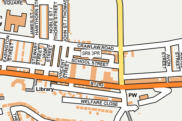 SR8 3PR map - OS OpenMap – Local (Ordnance Survey)