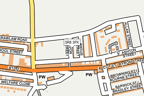 SR8 3PX map - OS OpenMap – Local (Ordnance Survey)