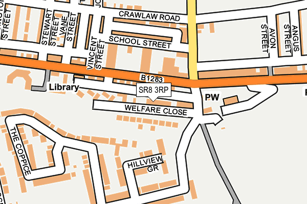 SR8 3RP map - OS OpenMap – Local (Ordnance Survey)