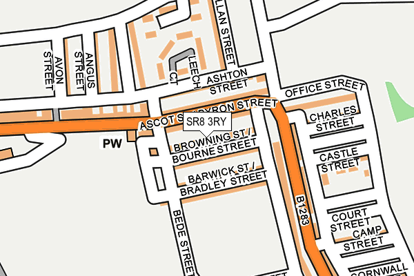 SR8 3RY map - OS OpenMap – Local (Ordnance Survey)
