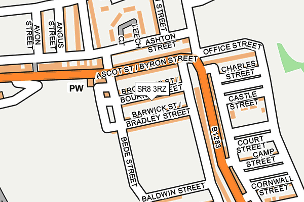 SR8 3RZ map - OS OpenMap – Local (Ordnance Survey)