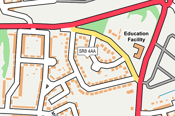 SR8 4AA map - OS OpenMap – Local (Ordnance Survey)
