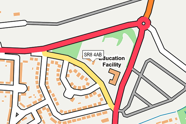 SR8 4AB map - OS OpenMap – Local (Ordnance Survey)