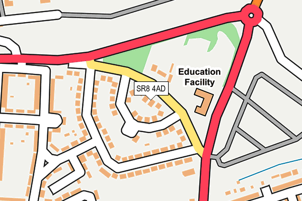 SR8 4AD map - OS OpenMap – Local (Ordnance Survey)