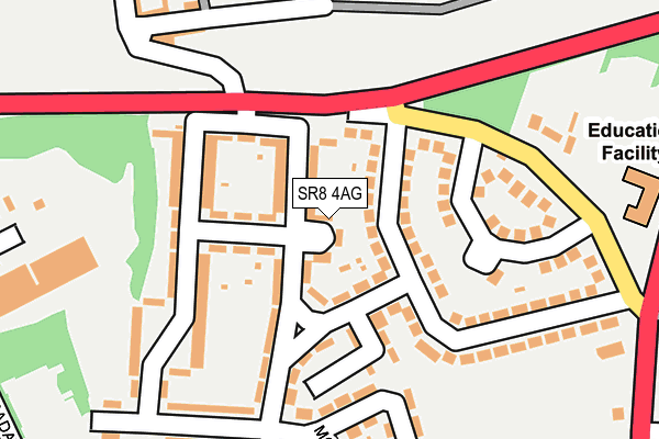 SR8 4AG map - OS OpenMap – Local (Ordnance Survey)