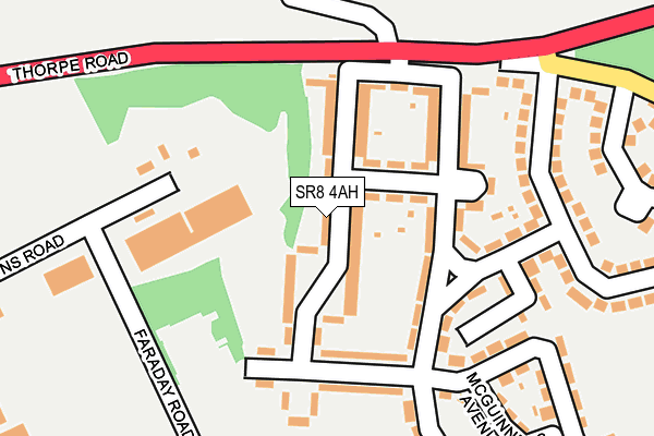 SR8 4AH map - OS OpenMap – Local (Ordnance Survey)