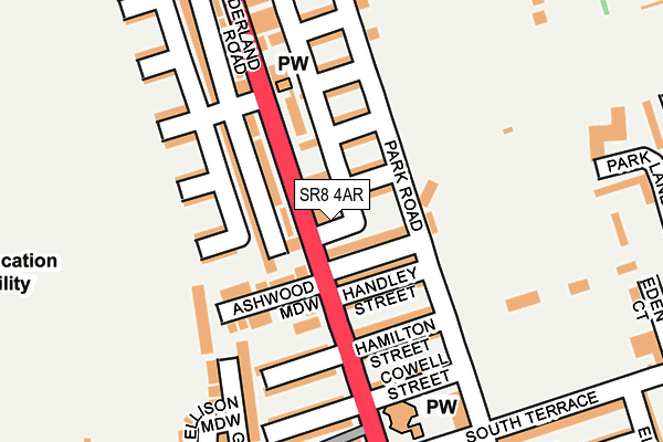 SR8 4AR map - OS OpenMap – Local (Ordnance Survey)