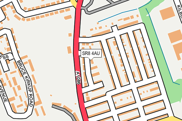 SR8 4AU map - OS OpenMap – Local (Ordnance Survey)