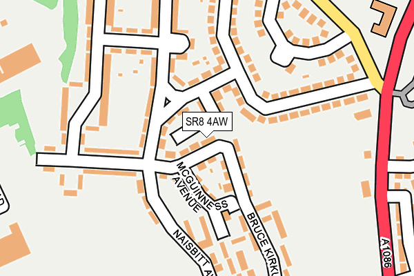 SR8 4AW map - OS OpenMap – Local (Ordnance Survey)