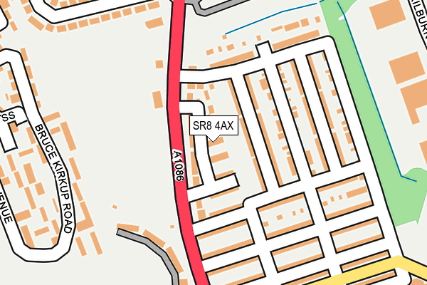 SR8 4AX map - OS OpenMap – Local (Ordnance Survey)