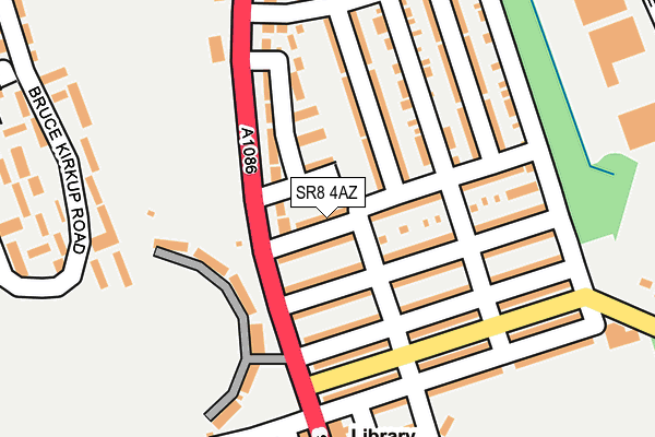 SR8 4AZ map - OS OpenMap – Local (Ordnance Survey)
