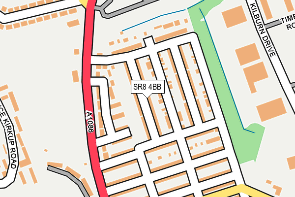 SR8 4BB map - OS OpenMap – Local (Ordnance Survey)