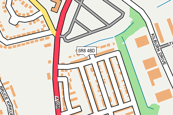 SR8 4BD map - OS OpenMap – Local (Ordnance Survey)