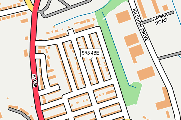 SR8 4BE map - OS OpenMap – Local (Ordnance Survey)