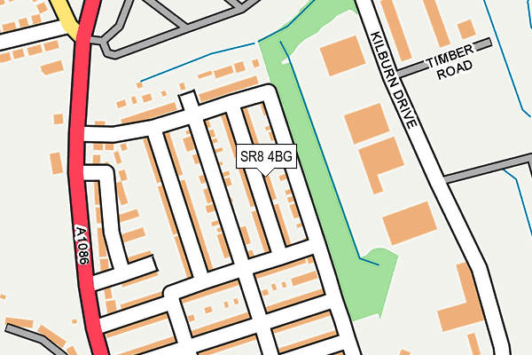 SR8 4BG map - OS OpenMap – Local (Ordnance Survey)