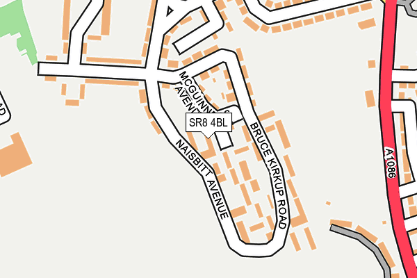 SR8 4BL map - OS OpenMap – Local (Ordnance Survey)