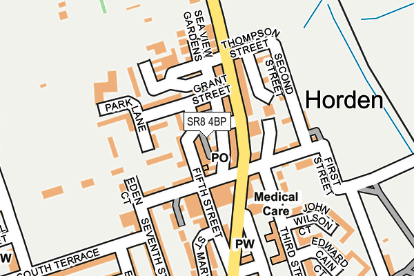 SR8 4BP map - OS OpenMap – Local (Ordnance Survey)