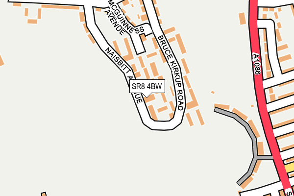 SR8 4BW map - OS OpenMap – Local (Ordnance Survey)