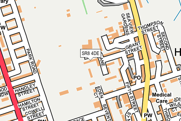 SR8 4DE map - OS OpenMap – Local (Ordnance Survey)