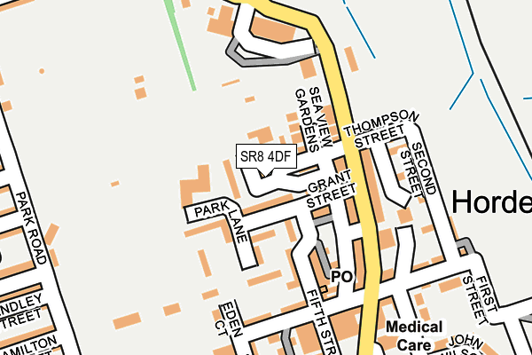 SR8 4DF map - OS OpenMap – Local (Ordnance Survey)