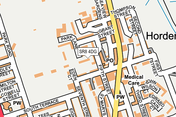 SR8 4DG map - OS OpenMap – Local (Ordnance Survey)