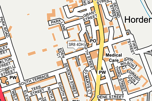 SR8 4DH map - OS OpenMap – Local (Ordnance Survey)