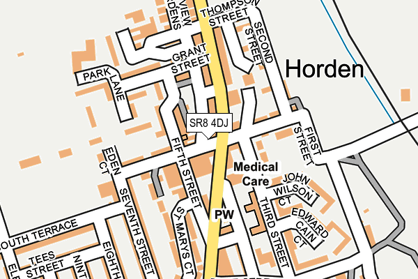 SR8 4DJ map - OS OpenMap – Local (Ordnance Survey)