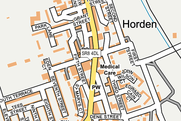 SR8 4DL map - OS OpenMap – Local (Ordnance Survey)