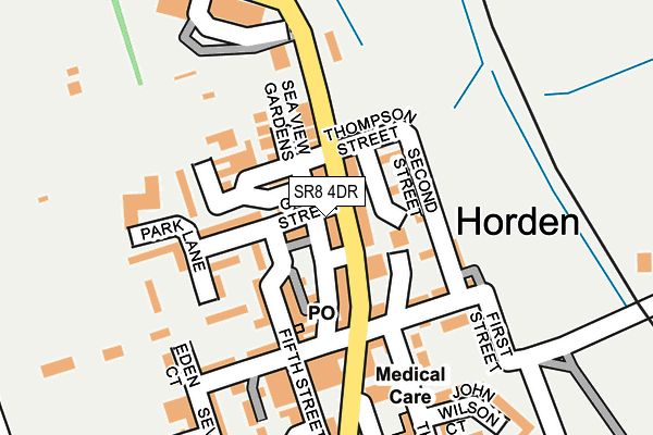 SR8 4DR map - OS OpenMap – Local (Ordnance Survey)