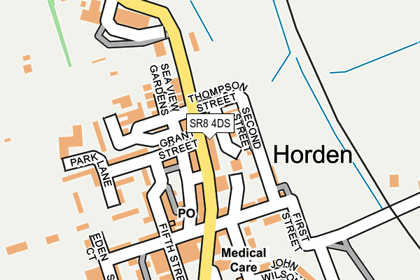 SR8 4DS map - OS OpenMap – Local (Ordnance Survey)