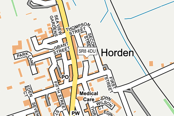 SR8 4DU map - OS OpenMap – Local (Ordnance Survey)