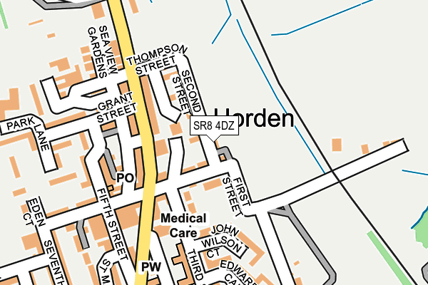 SR8 4DZ map - OS OpenMap – Local (Ordnance Survey)