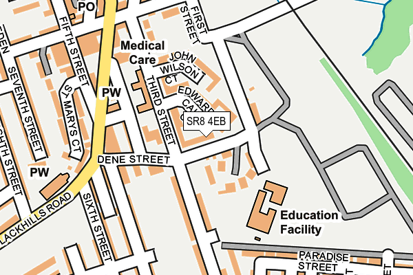 SR8 4EB map - OS OpenMap – Local (Ordnance Survey)