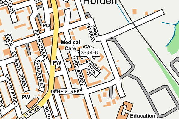 SR8 4ED map - OS OpenMap – Local (Ordnance Survey)