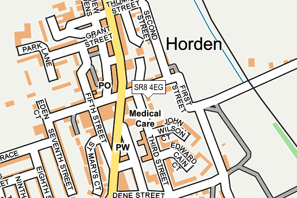 SR8 4EG map - OS OpenMap – Local (Ordnance Survey)