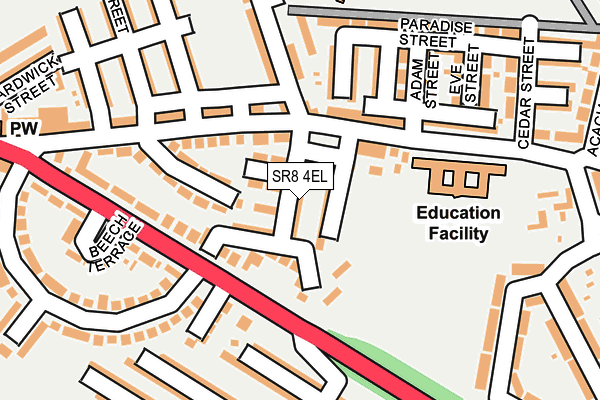 SR8 4EL map - OS OpenMap – Local (Ordnance Survey)