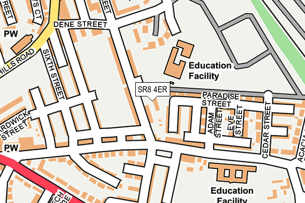 SR8 4ER map - OS OpenMap – Local (Ordnance Survey)