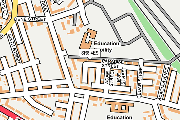 SR8 4ES map - OS OpenMap – Local (Ordnance Survey)