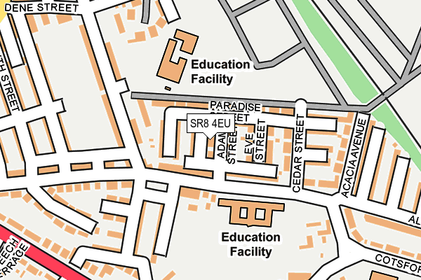 SR8 4EU map - OS OpenMap – Local (Ordnance Survey)