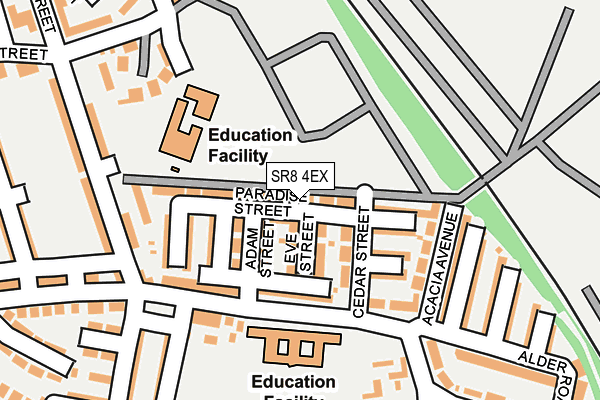 SR8 4EX map - OS OpenMap – Local (Ordnance Survey)