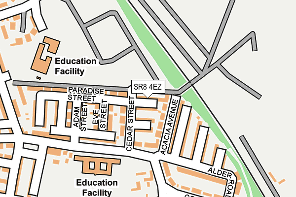 SR8 4EZ map - OS OpenMap – Local (Ordnance Survey)